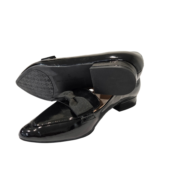 Adrienne Vittadini Black Patent Leather Flats - Picture 9 of 12